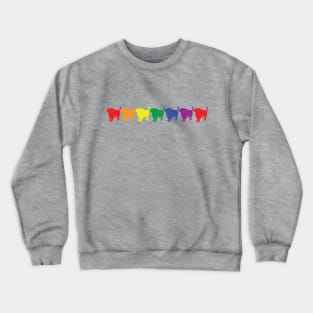 Colorful Dogs Pride Rainbow Crewneck Sweatshirt
